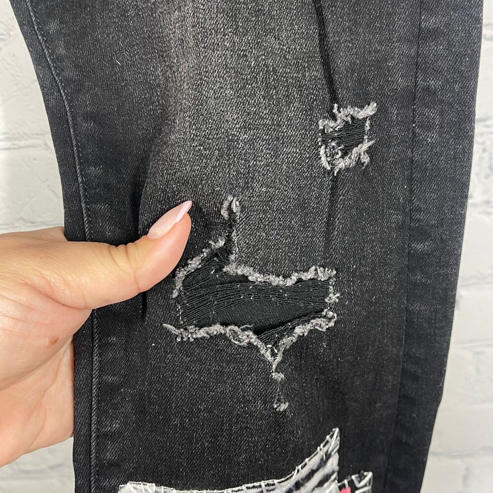 Amiri *Pristine* Patchwork Goth Rock Slim Jeans - image 8